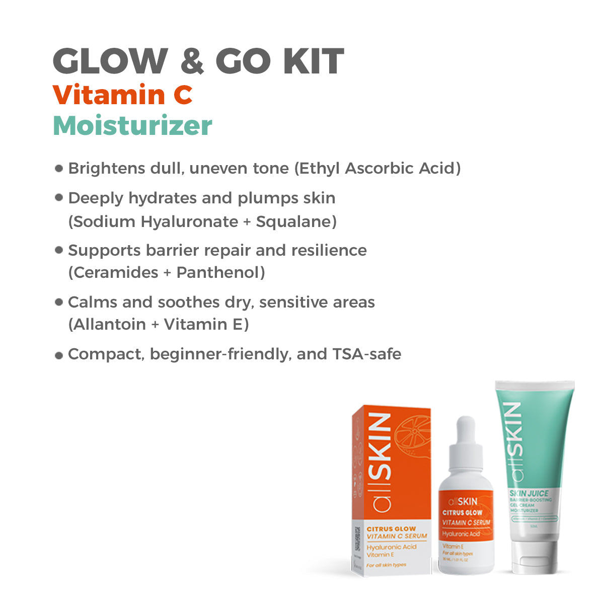 Glow & Go Kit (Vitamin C + Moistuirzer)