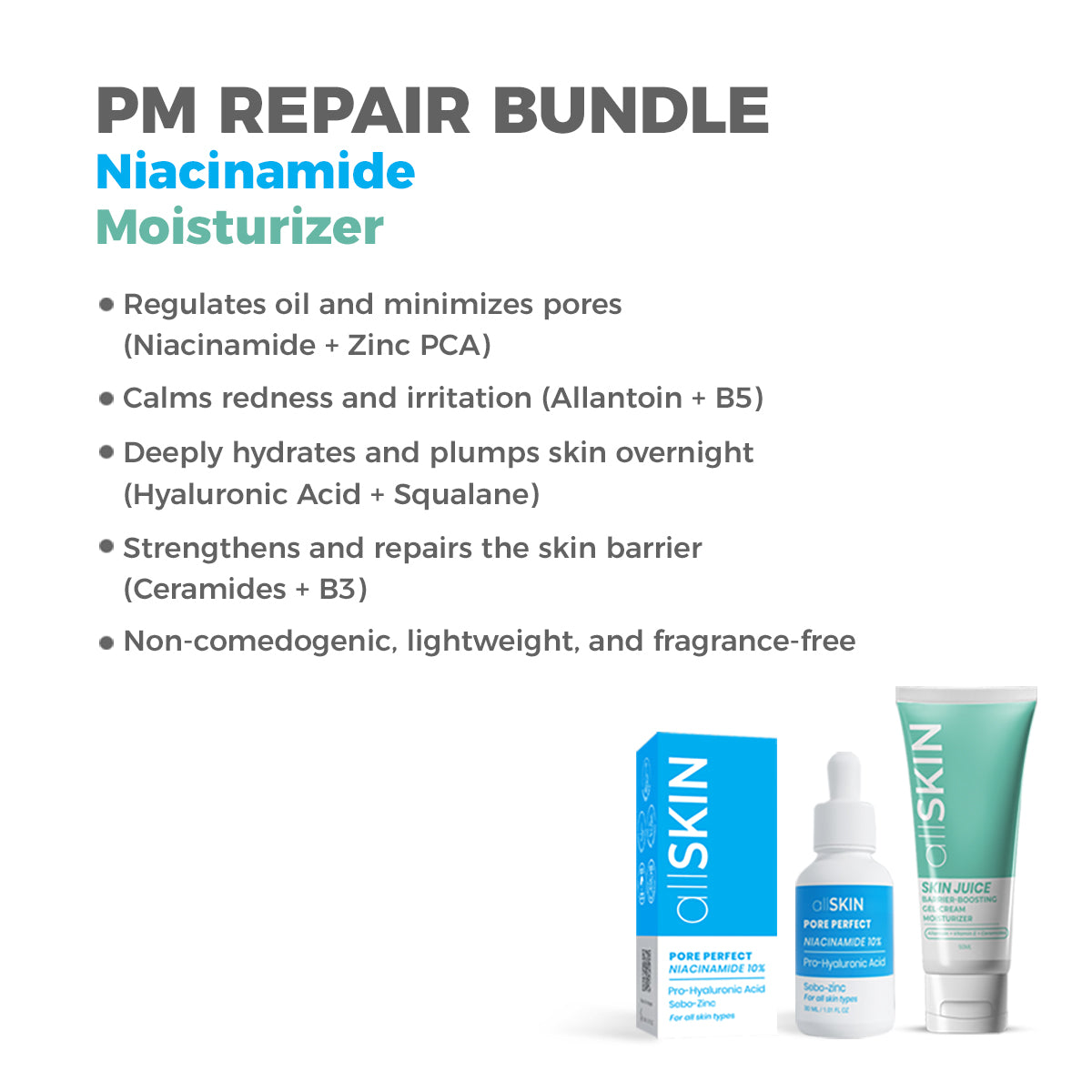 PM Repair Bundle (Niacinamide + Moisturizer)